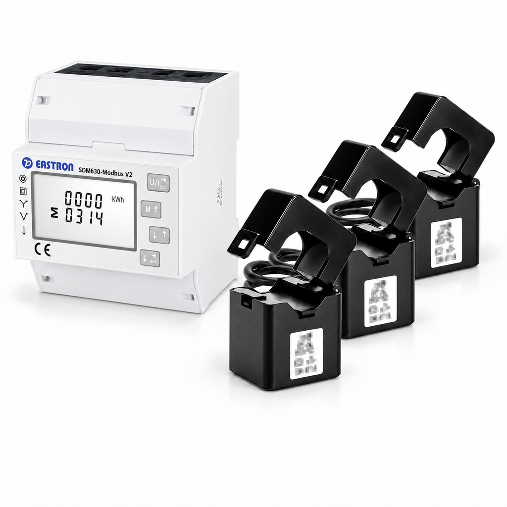 [P-SDB-ENERGIEMETER-SDM630-CT 125A] 1x Eastron SDM630MCT-MODBUS-MID + 3x Txx-CTxxx/5A (P-SDB-ENERGIEMETER-SDM630-CT 125A)