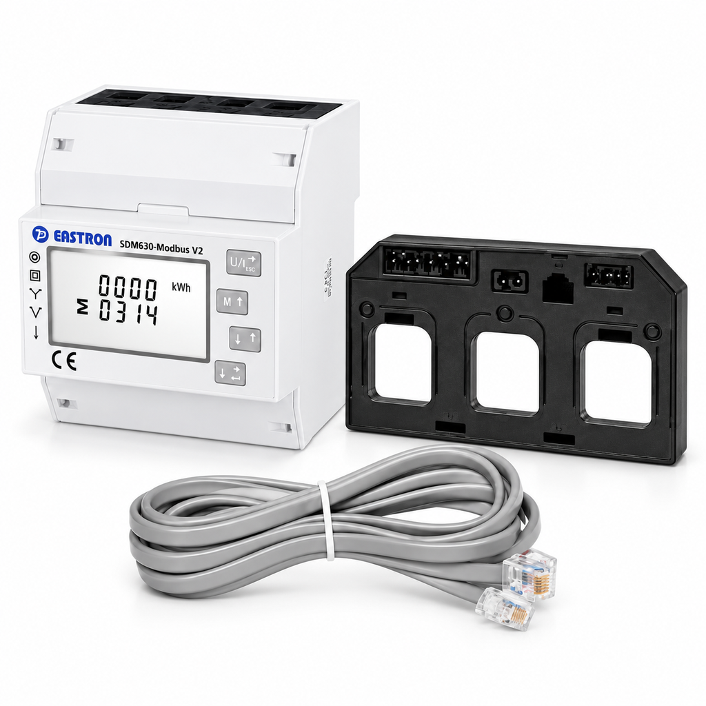 [P-SDB-ENERGIEMETER-SDM630-ML-RJ335-125A] 1x Eastron SDM630MCT-ML-1L-MID + 1x ESCT-RJ335-125A/100mA + 1m RJ12 cable (P-SDB-ENERGIEMETER-SDM630-ML-RJ335-125A)
